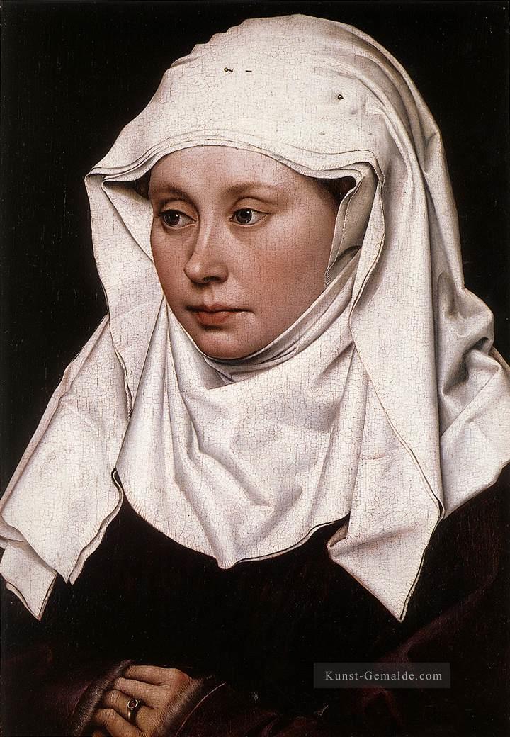 Porträt einer Frau 1430 Robert Campin Ölgemälde